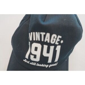 Vintage 1941 And Still Looking Good Hat Adult Strapback Black Baseball Cap Funny